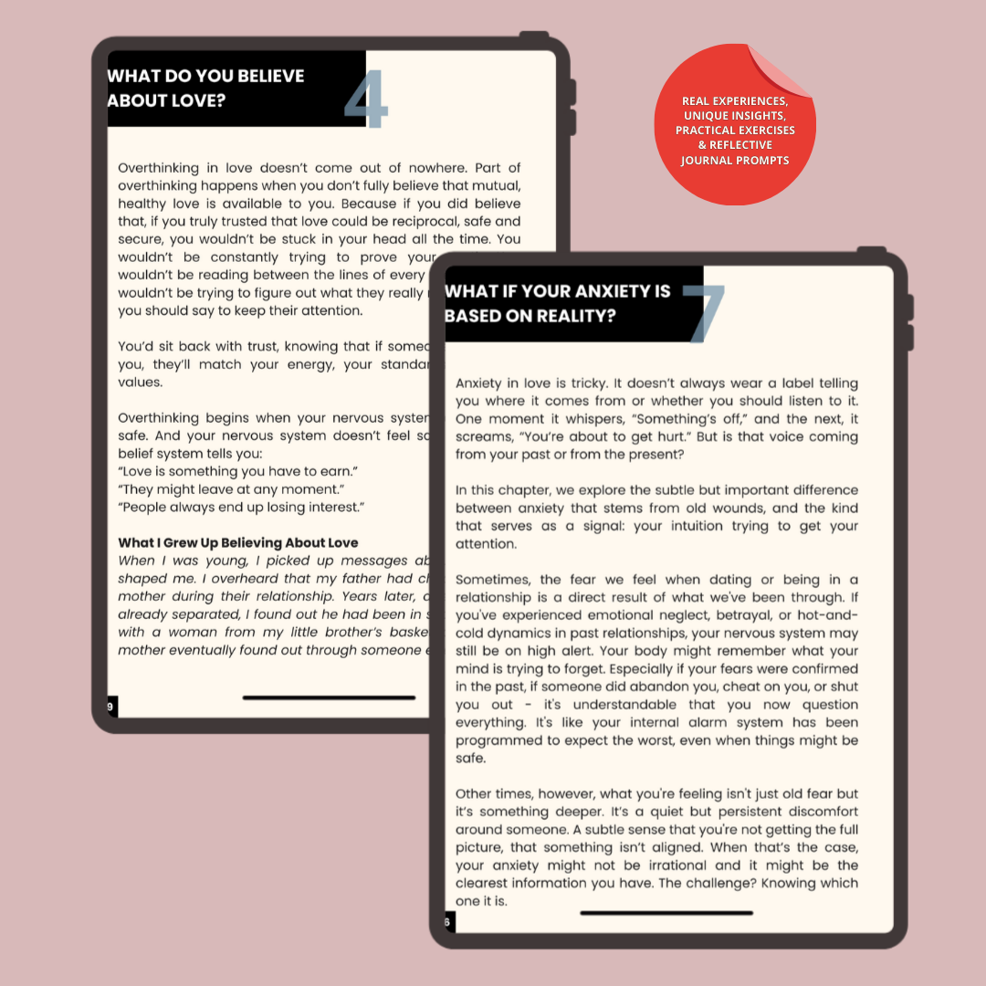 ebook for working on your anxious attachment and stop overthinking in relationships