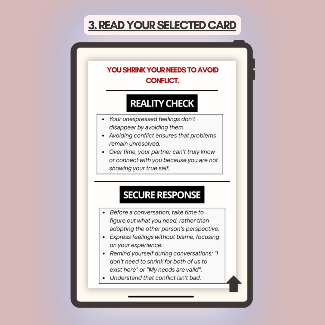 SECURE RESPONSES FOR ANXIOUS ATTACHMENT - DIGITAL CARD DECK